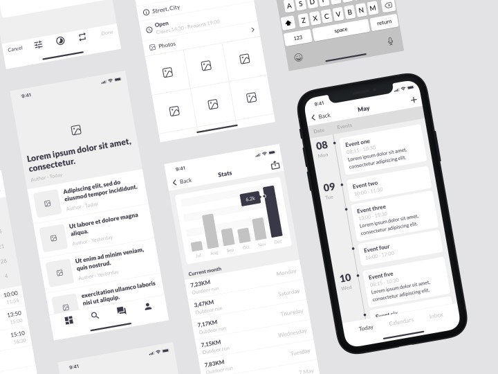 iPhone Wireframe Kit