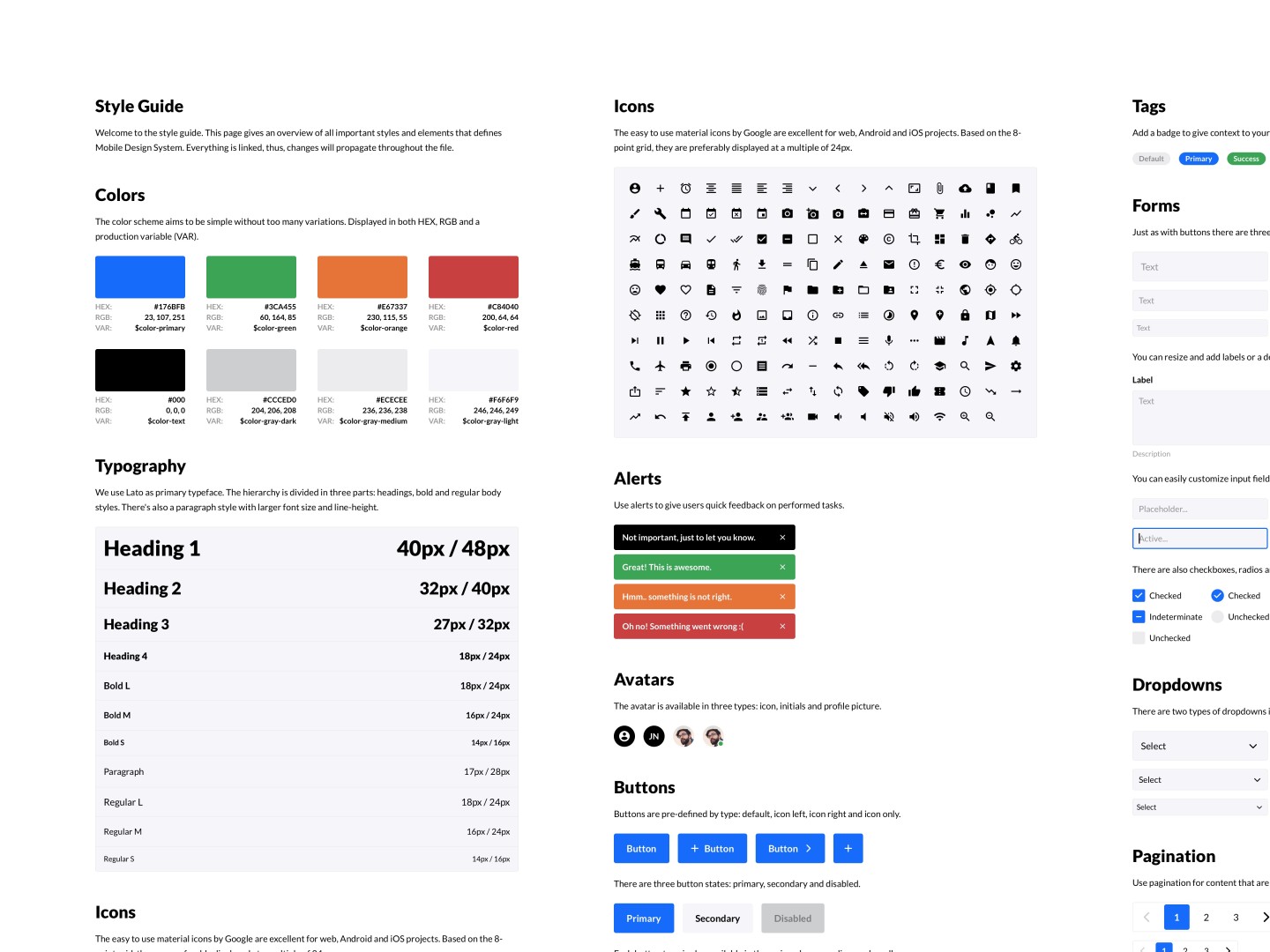 Mobile Design System UI/UX Assets