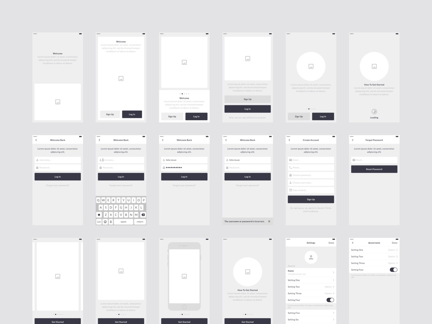 Mobile Wireframe Kit - UI/UX Assets