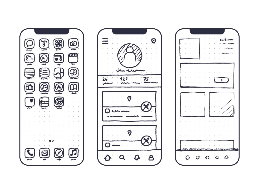 Printable Wireframe Templates UI/UX Assets