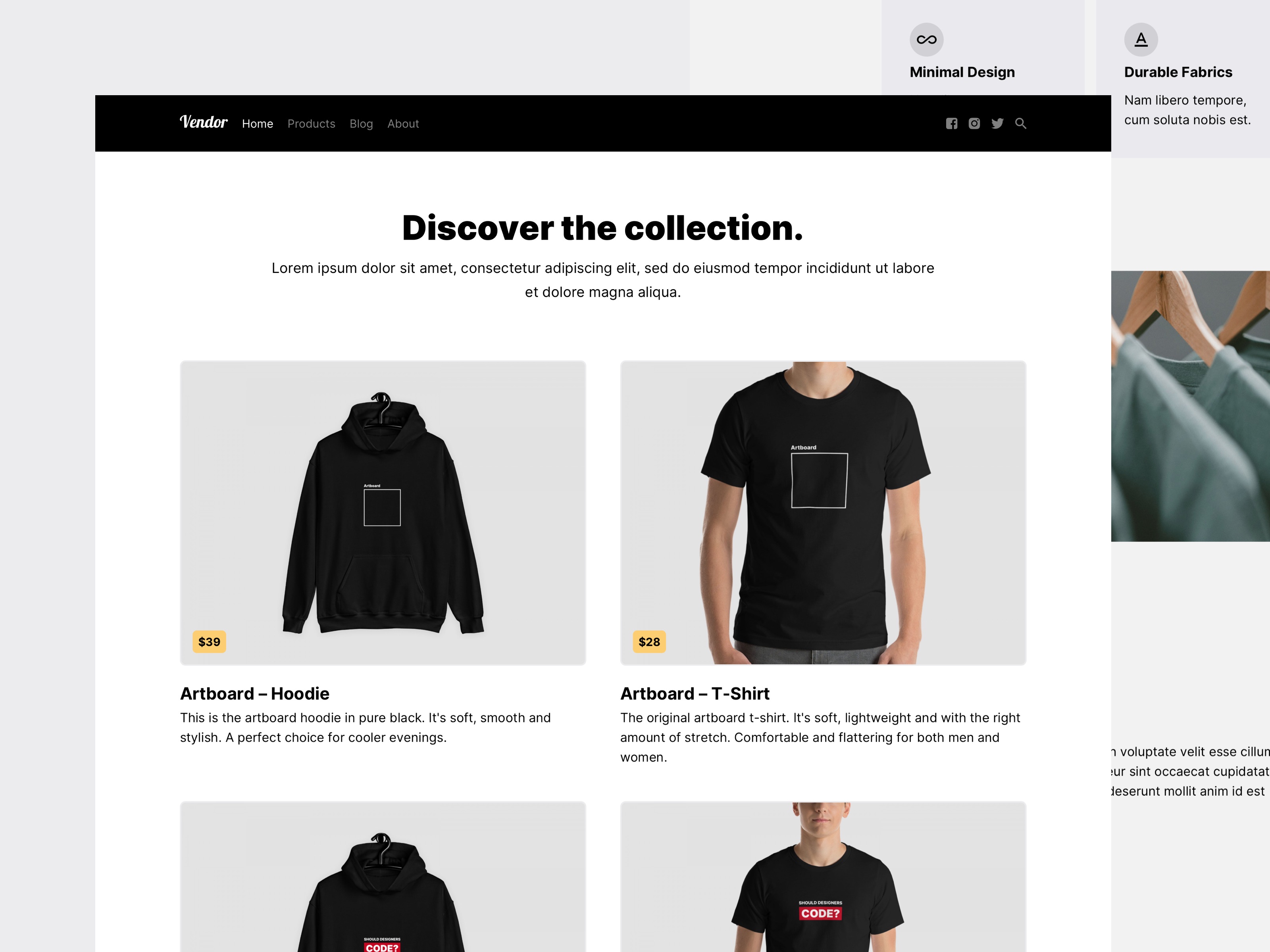 Vendor Kirby Theme
