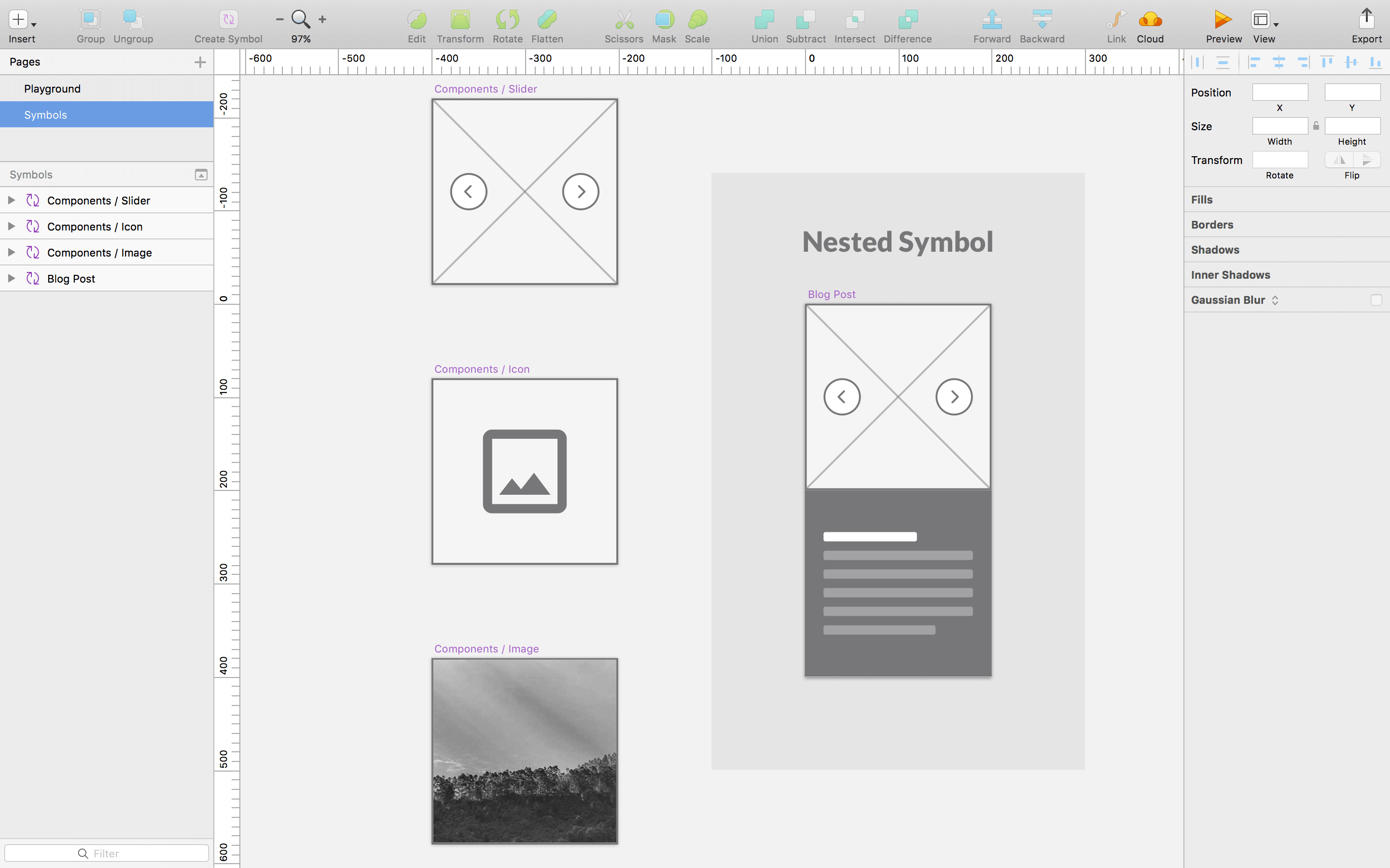 How to Create Nested Symbols in Sketch - UI/UX Assets