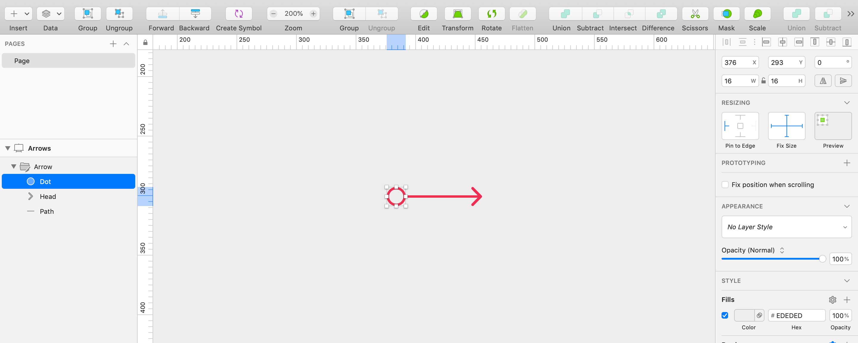 Resizable Arrows in Sketch