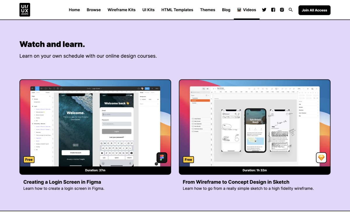 Courses - UI/UX Assets