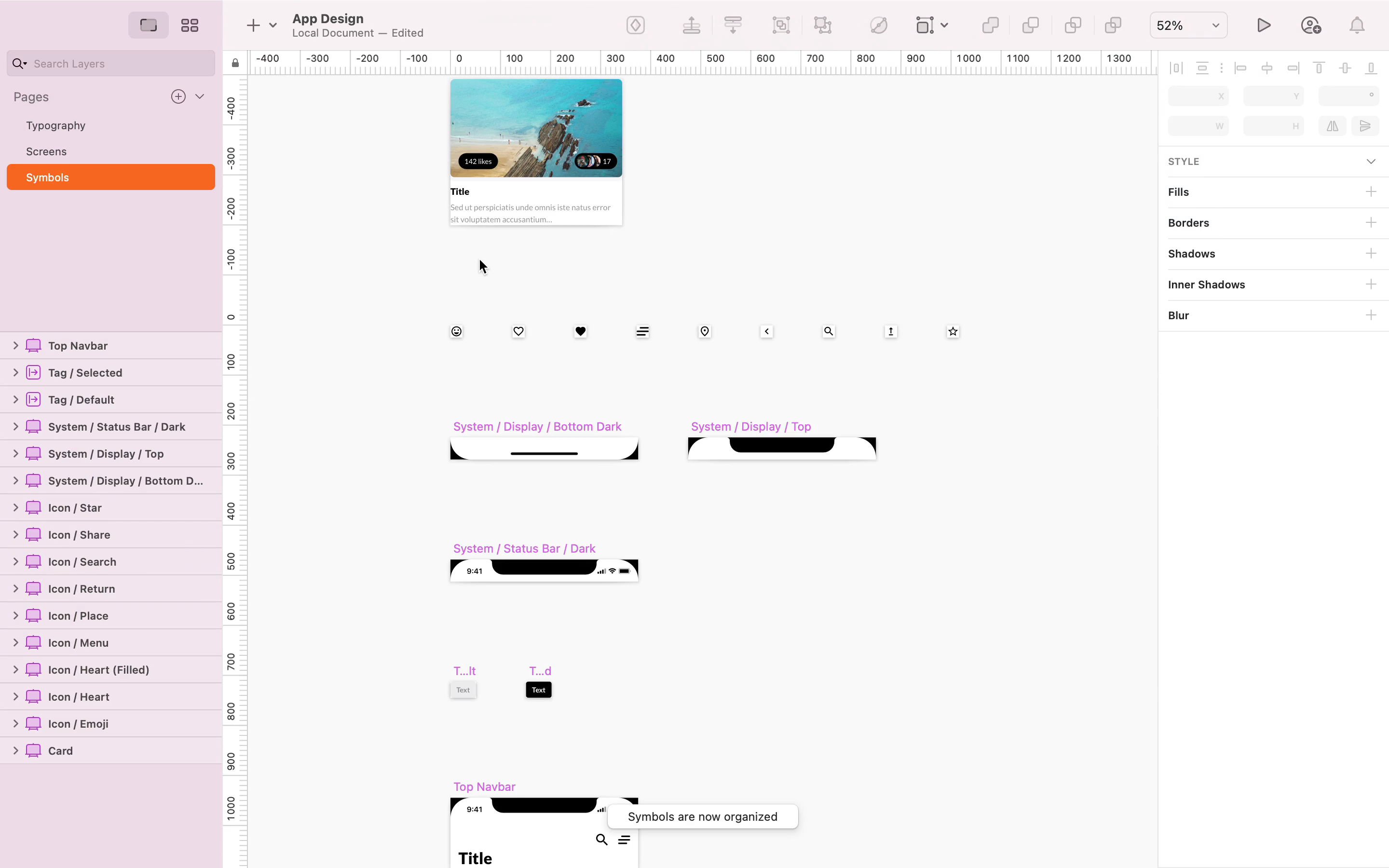 Creating and Organizing Symbols