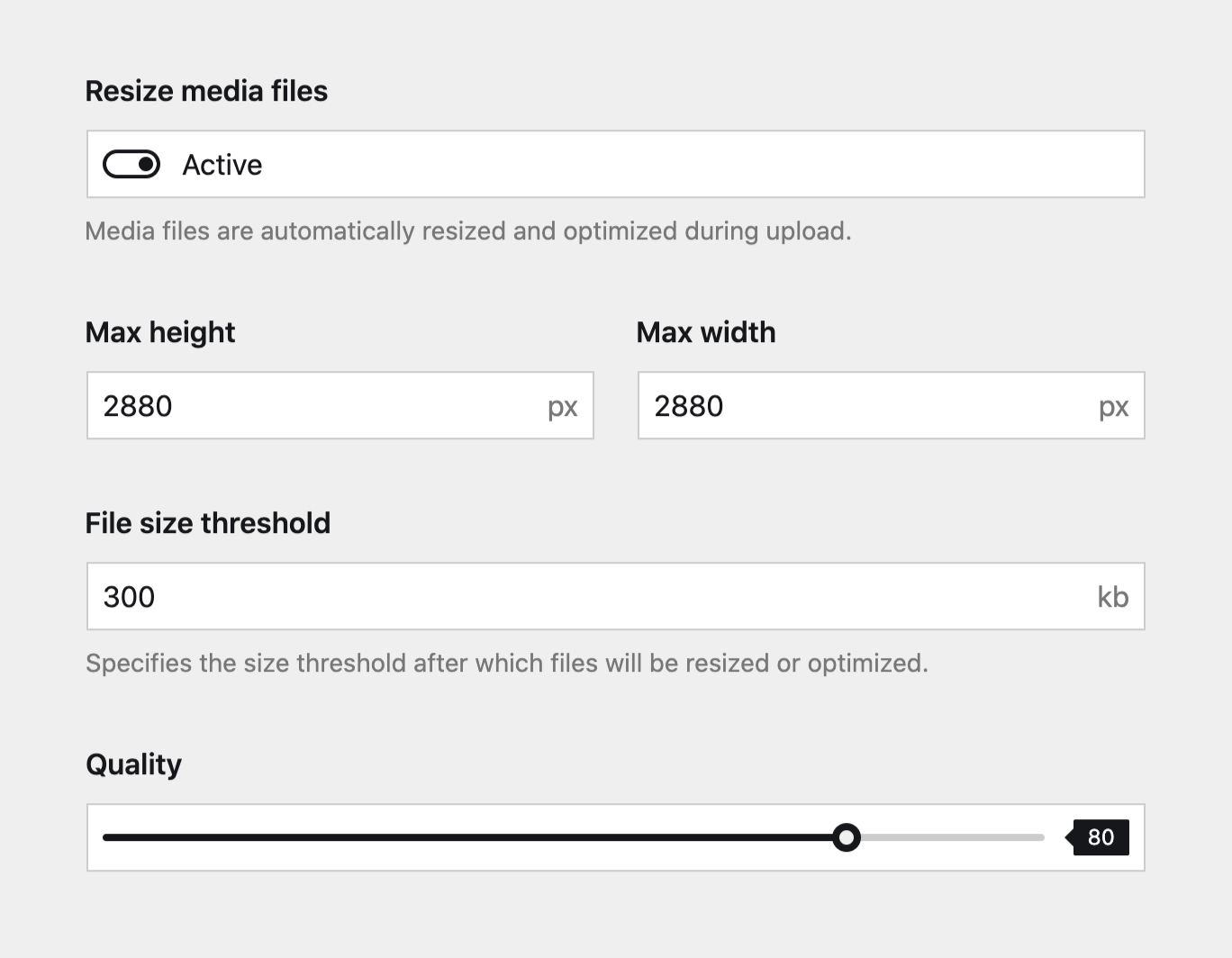 Kirby - Media Settings